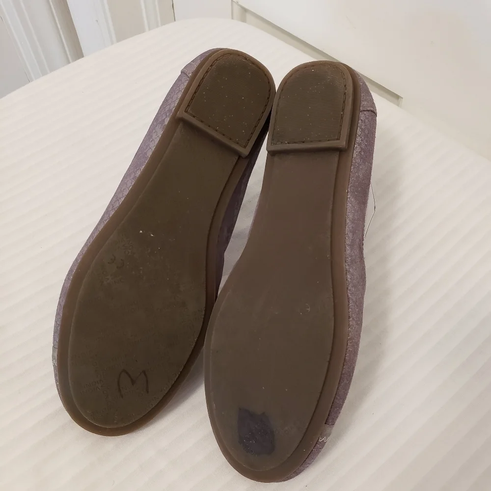Vionic Caroll Purple & Silver Ballet Style Flats size 7.5, comfy